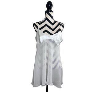 Victoria's Secret Sz L Babydoll Sheer Nightgown Lingerie Slip Mini Dress